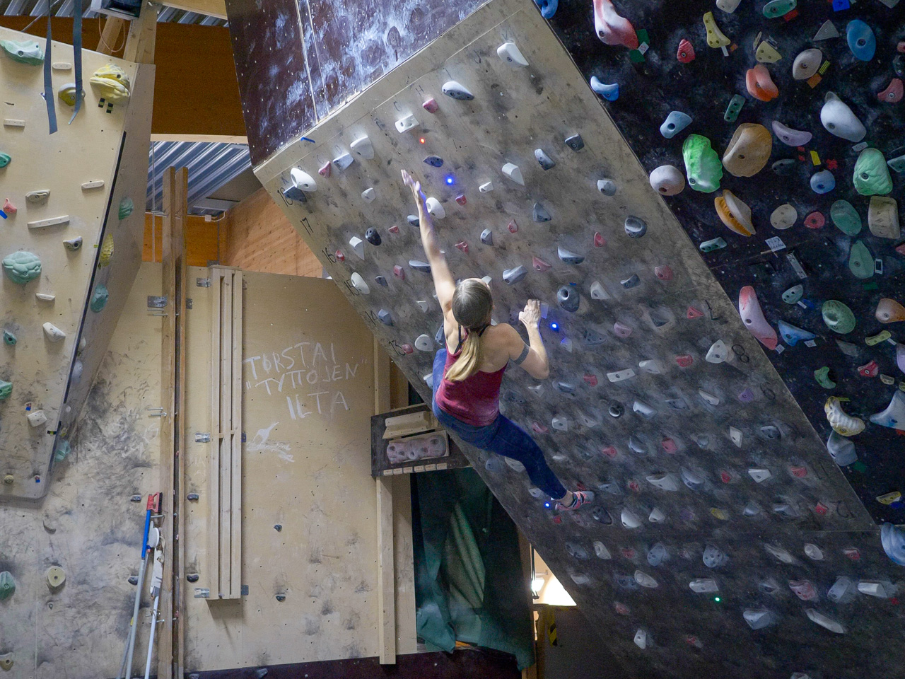 Moonboardilla saa kurotella